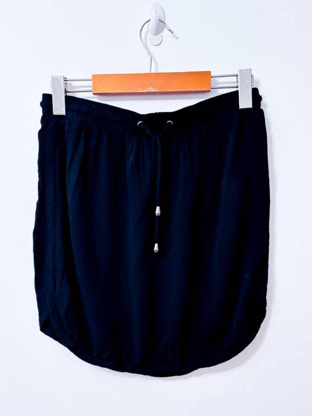 VERO MODA Black mini skirt | Drawstring Casual Minimalist | Size 8